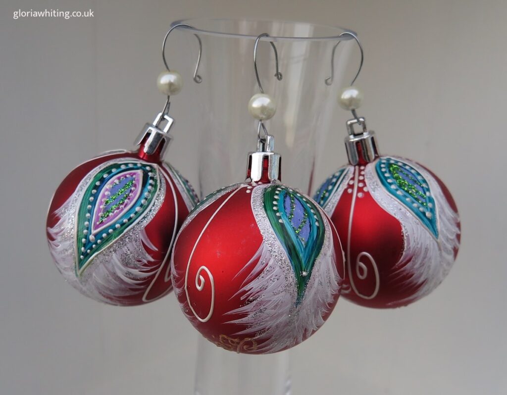 red Christmas baubles